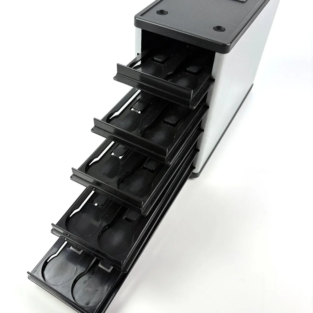 Cafe Stack Nespresso Pod Capsule Cabinet Vertical Skinny 5 Shelf Holds‎ 60